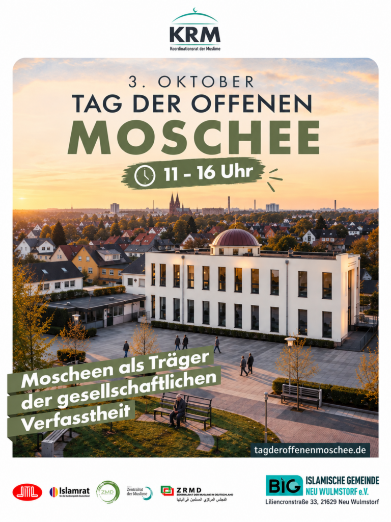 Plakat zum Tag der offenen Moschee am 3. Oktober